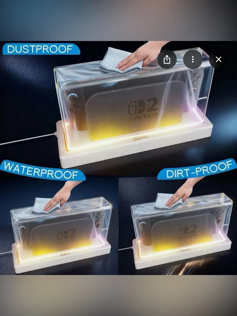 LED RGB Dust Cover Bundle for Nintendo Switch 2